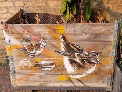 Oiseaux en vol libre — Street art de Dan23 à Strasbourg