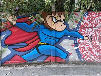 Super Monkey — Street art in Saint-André-lez-Lille