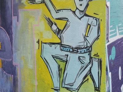 The Dancer in a Beret — Street art in Nantes