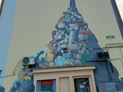 No More Toys, Just Family — Street art by Remigijus Gataveckas, Algirdas Gataveckas in Vilnius