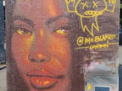 Orange Portrait, by Ayo Blake — Street art by Ayo Blake in London
