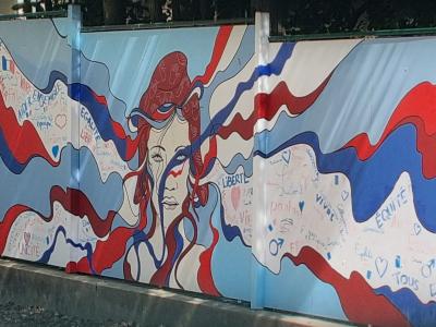 Marianne - Liberty, Equality, Solidarity — Street art in Vichy