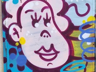 Crowd of Colorful Faces — Street art in Clermont-Ferrand