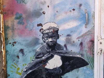 Flying Child — Street art in Bourges