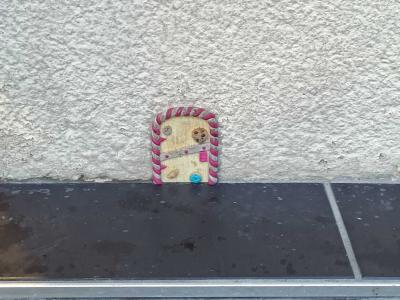 Small Pink Floral Frame — Street art by Florizale in Bourges