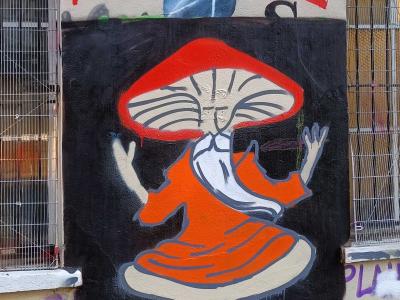 Champignon psychédélique — Street art à London