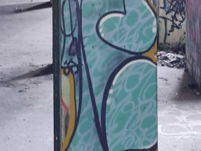 Stylized Silhouette Message — Street art in Grenoble