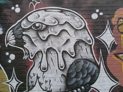 Abstract Monochrome Head — Street art in London