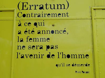 La femme ne sera pas l'avenir de l'homme, qu'il se démerde