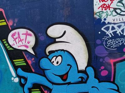 Smurf — Street art in Paris