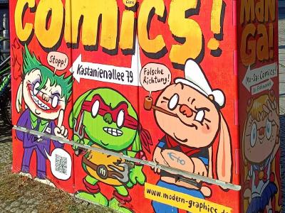 Comics and Manga Utility Box, Berlin — Street art in Berlin