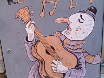 Rabbit Guitar Player — Street art in Porto