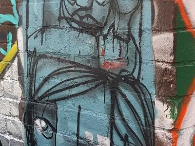 Three Stacked Raw Faces — Street art in London