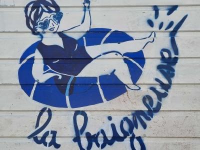 The Bather — Street art in Strasbourg