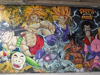 Fresque Dragon Ball Z panoramique