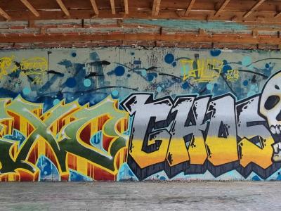 CHAOS and the Skull — Street art in Grenoble