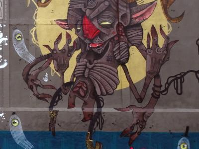 Fresque de monstres a Toulouse — Street art de 100taur à Toulouse