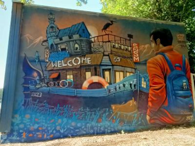 Snsm — Street art by Kafé Korsé in Nantes