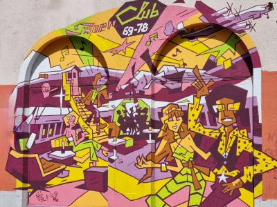 Commemorative Mural of the Suesy Club — Street art in Strasbourg
