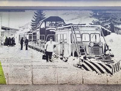 Snowplow and Train in December 1977 — Street art in Grenoble