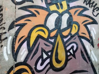 Multicolored Dancing Creature — Street art in Porto