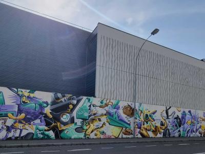 Composition murale monumentale — Street art de Stom500 à Strasbourg