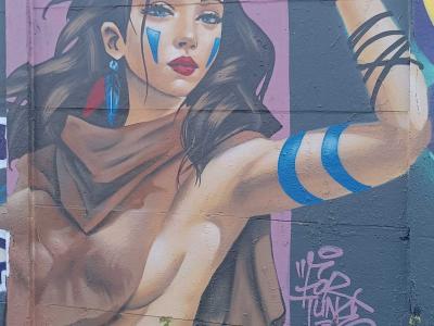 Guerrière amazone moderne — Street art à Rennes