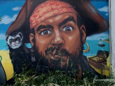 Realistic Pirate Sailor — Street art in Saint-Nazaire