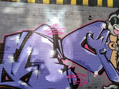 Wildstyle violet rose — Street art à London