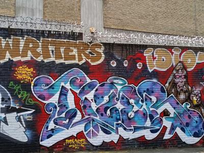 Writers Idiots mur collectif — Street art à London