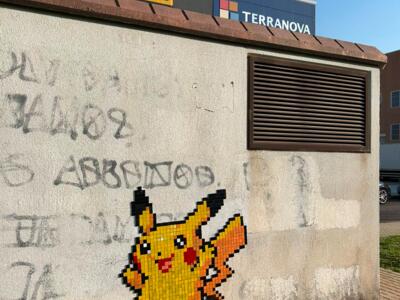 Pikachu Mosaic — Street art by Astro Boy in Beniarbeig