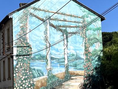 Trompe-l'oeil Flower Garden — Street art in Jœuf