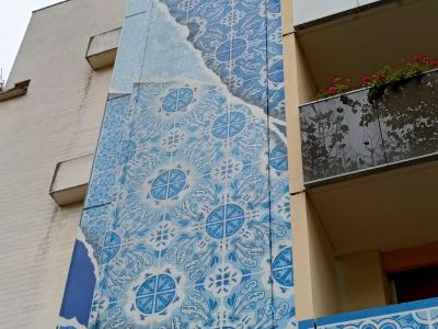 Giant Azulejos, Portuguese Homage — Street art in Paris