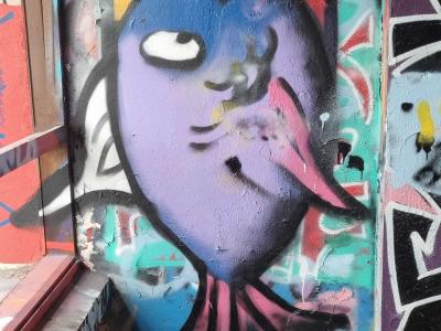 Stylized Urban Face — Street art in Grenoble