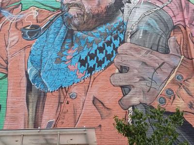 Portrait monumental de marin à Gand — Street art de Klaas Van der Linden à Gent