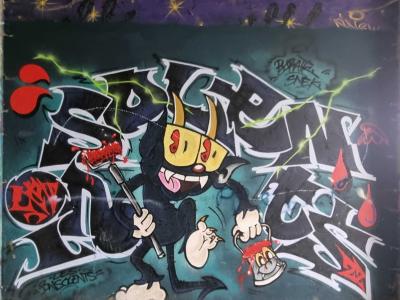 Character and Wildstyle Letters — Street art in Grenoble