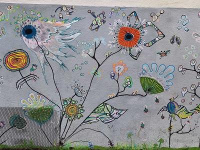Jardin imaginaire aux fleurs fantastiques IV — Street art à Clermont-Ferrand
