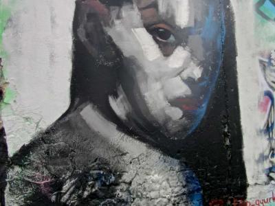 Fragmented Veiled Portrait — Street art in Prague