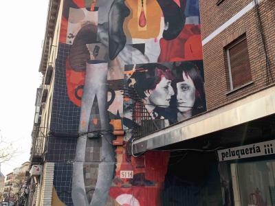 Monumental Abstract Composition — Street art in Madrid