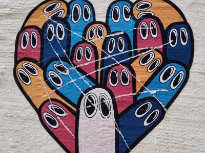 Heart of Colorful Little Monsters — Street art in Limoges