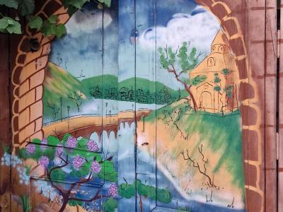 Door onto Landscape — Street art in Tbilisi
