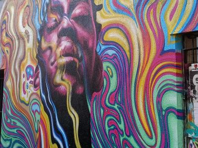 Visage psychédélique par Jim Vision — Street art de Jim Vision à London