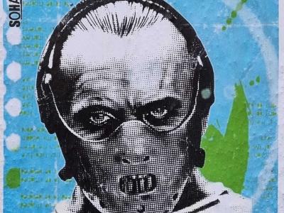 Hannibal Lecter by Sohan — Street art by Sohan_street in Clermont-Ferrand