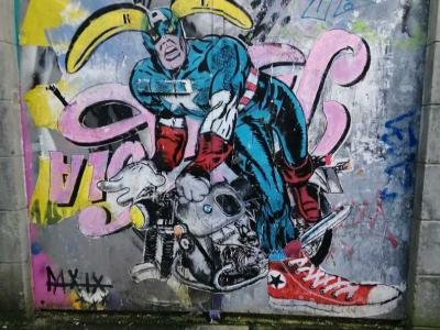 Captain America — Street art à Quimper