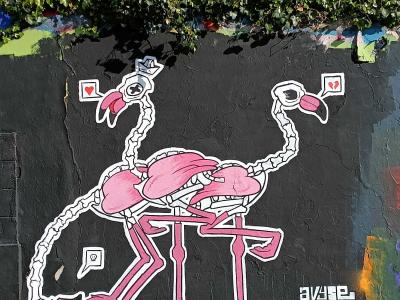 Danseuse rose — Street art de Avyse à Nantes