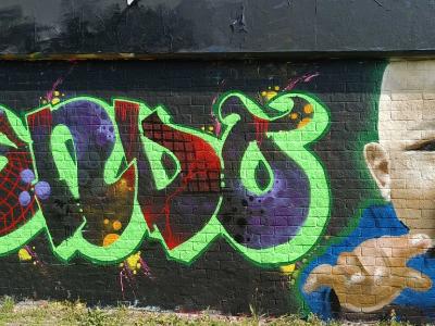 Bubble Letters and Crying Baby — Street art in London