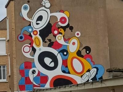 Colorful Abstract Composition, Angers — Street art by Jean Moderne in Angers