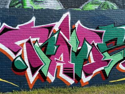 Magenta and Green Wild Style — Street art in London