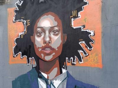 Portrait Samo Girl par Jef — Street art de Jef à Redon