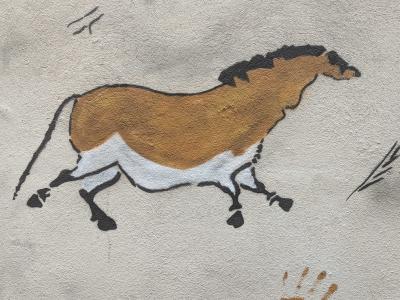 Cave Art-Style Horse by Lasco — Street art by Lasco in Clermont-Ferrand